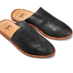 beek Black and Brown Leather Loafers Slip-Ons
